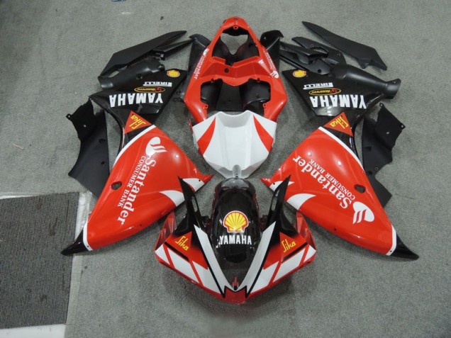 Carene Moto R1 09-11 - Nero Bianco Santander Rosso