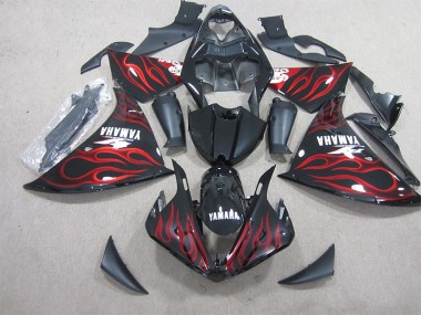 Carene Moto R1 09-11 - Nero Rosso Fiamma Bianco Decal