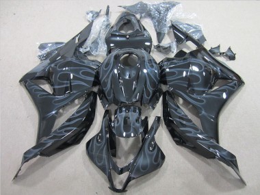 Plastica Moto CBR 600 RR 09-12 - Nero Argento Fiamma